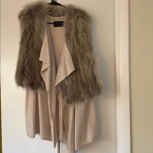Lind Richards luxurious fur and cashmere vest